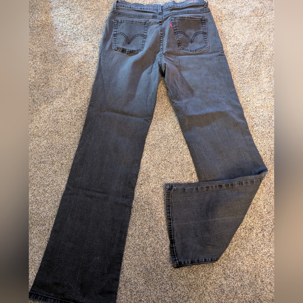 Levi's 512 Black Flare Jeans Great Condition Size 10 Medium - Picture 2 of 5